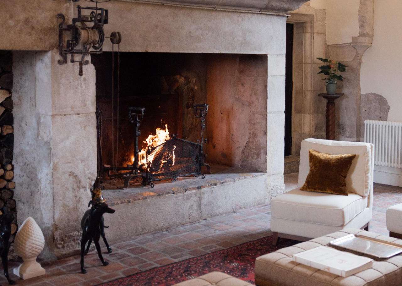 Cheminée Lobby - Les Sources de Vougeot